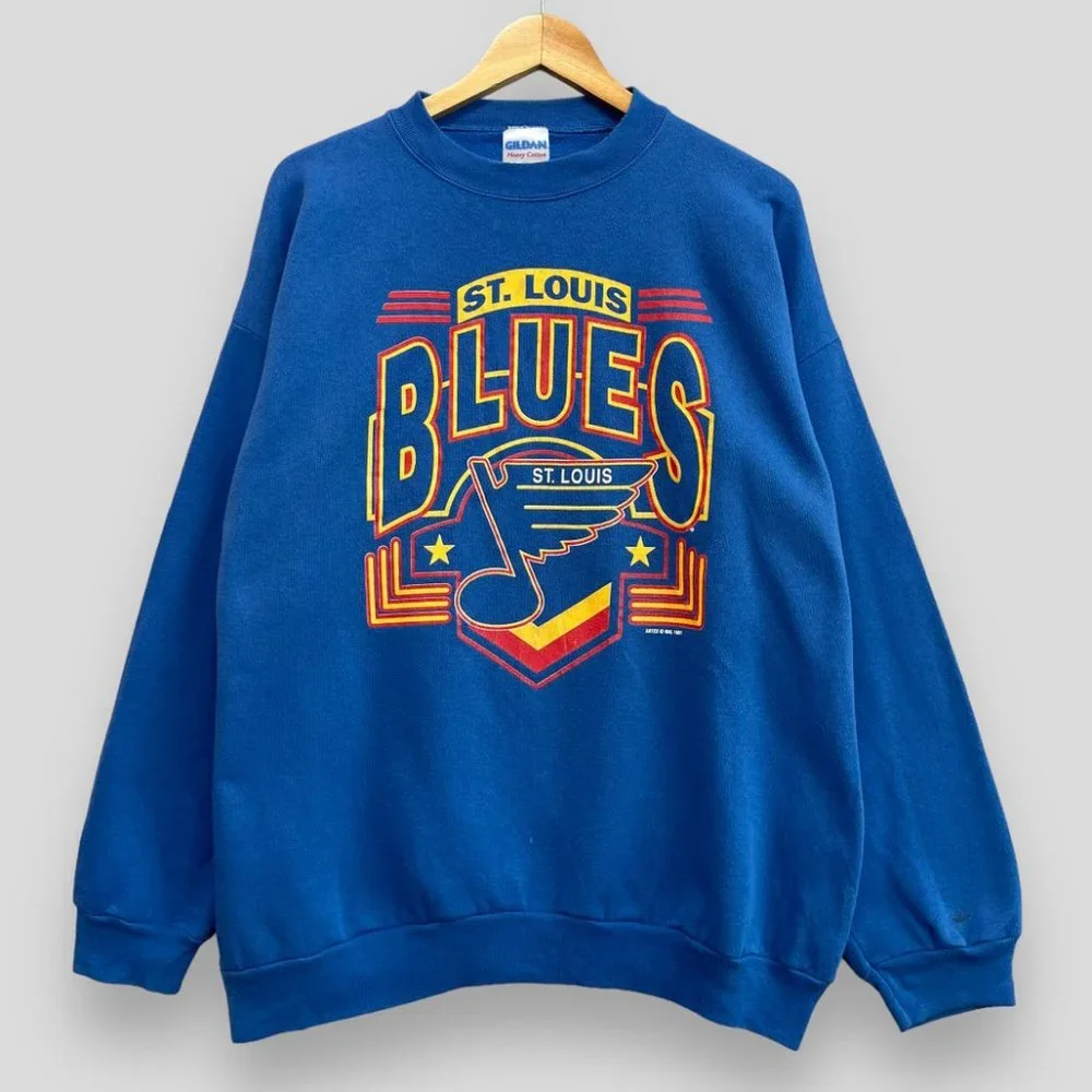 Vintage 1990s St. Louis BLUES Nhl Sweatshirt Ice Hockey Blues Nhl Hockey Shirt